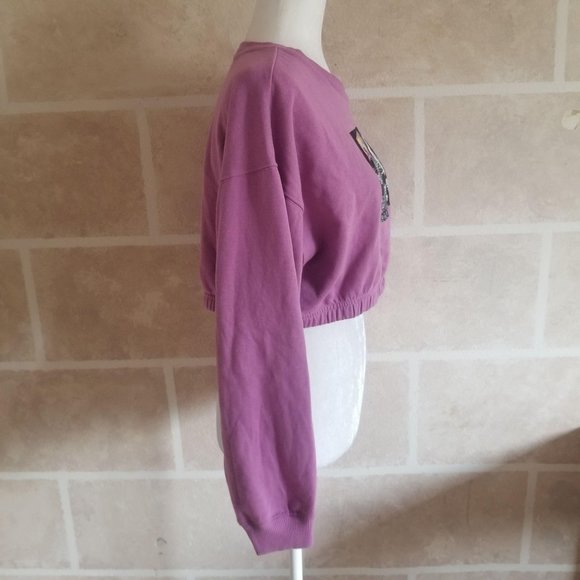 MTV Moon Man Women's Cropped Sweatshirt Medium - Picture 5 of 10